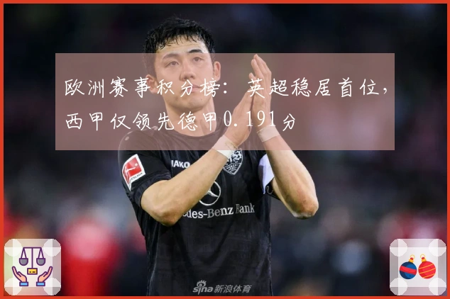 欧洲赛事积分榜：英超稳居首位，西甲仅领先德甲0.191分